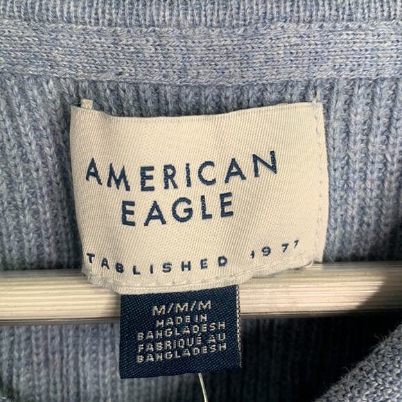 American Eagle Men’s Long-Sleeve Sweater Polo Shirt New with Tag M-046 Size M - Picture 4 of 9